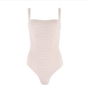 minnow size small gingham crinkle One-Piece Swimsuit never worn no tags